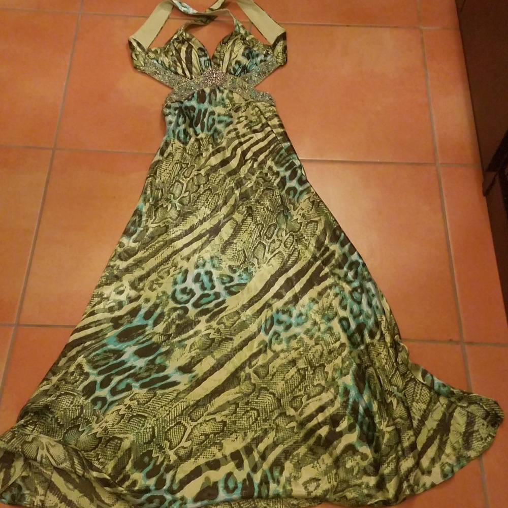 Masquerade Special Occasion long halter dress